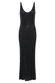 Pam Square Diamante Maxi Dress - Black