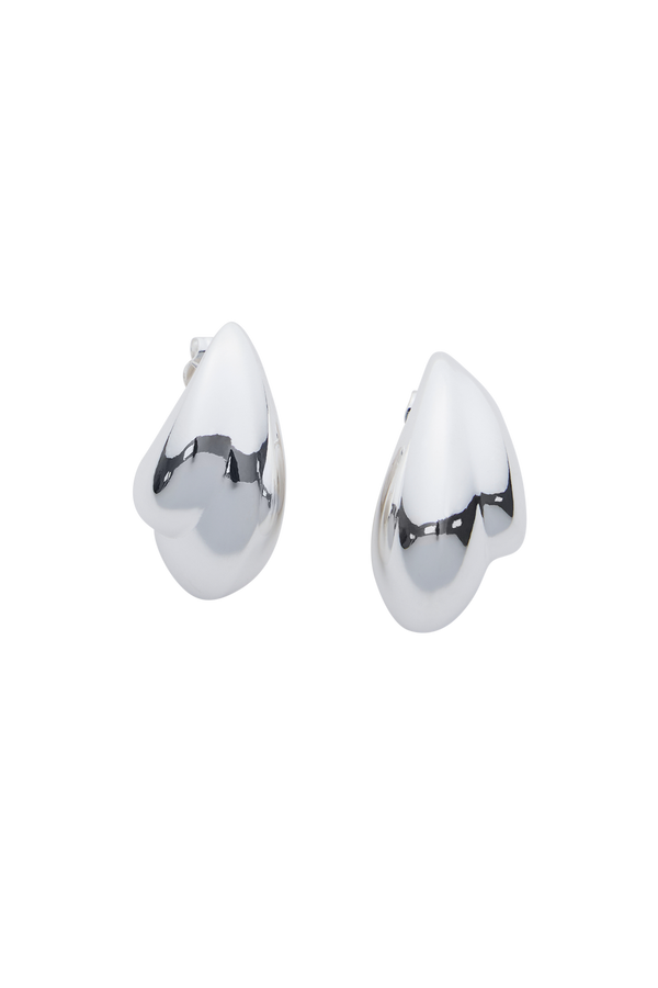 Zadie Double Teardrop Earrings - Silver