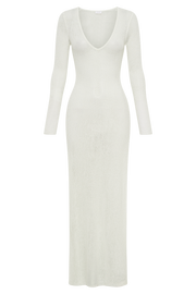 Imelda Knit Cover Up Midi Dress - White