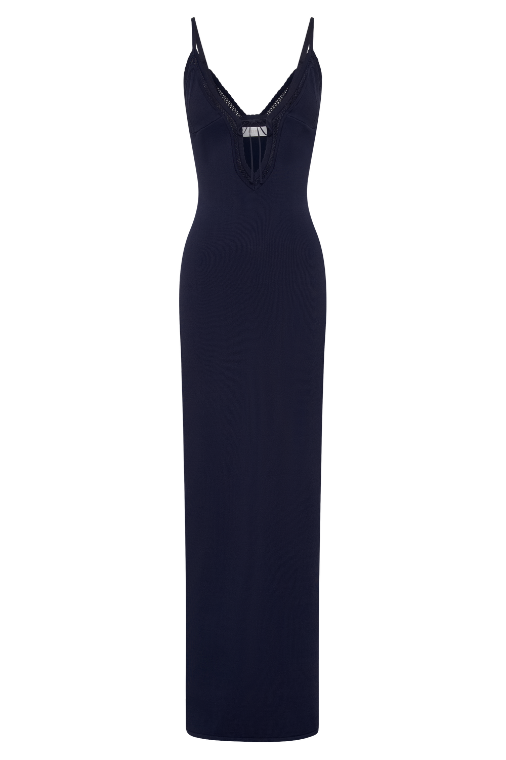 Maia Pointelle Knit Maxi Dress - Navy
