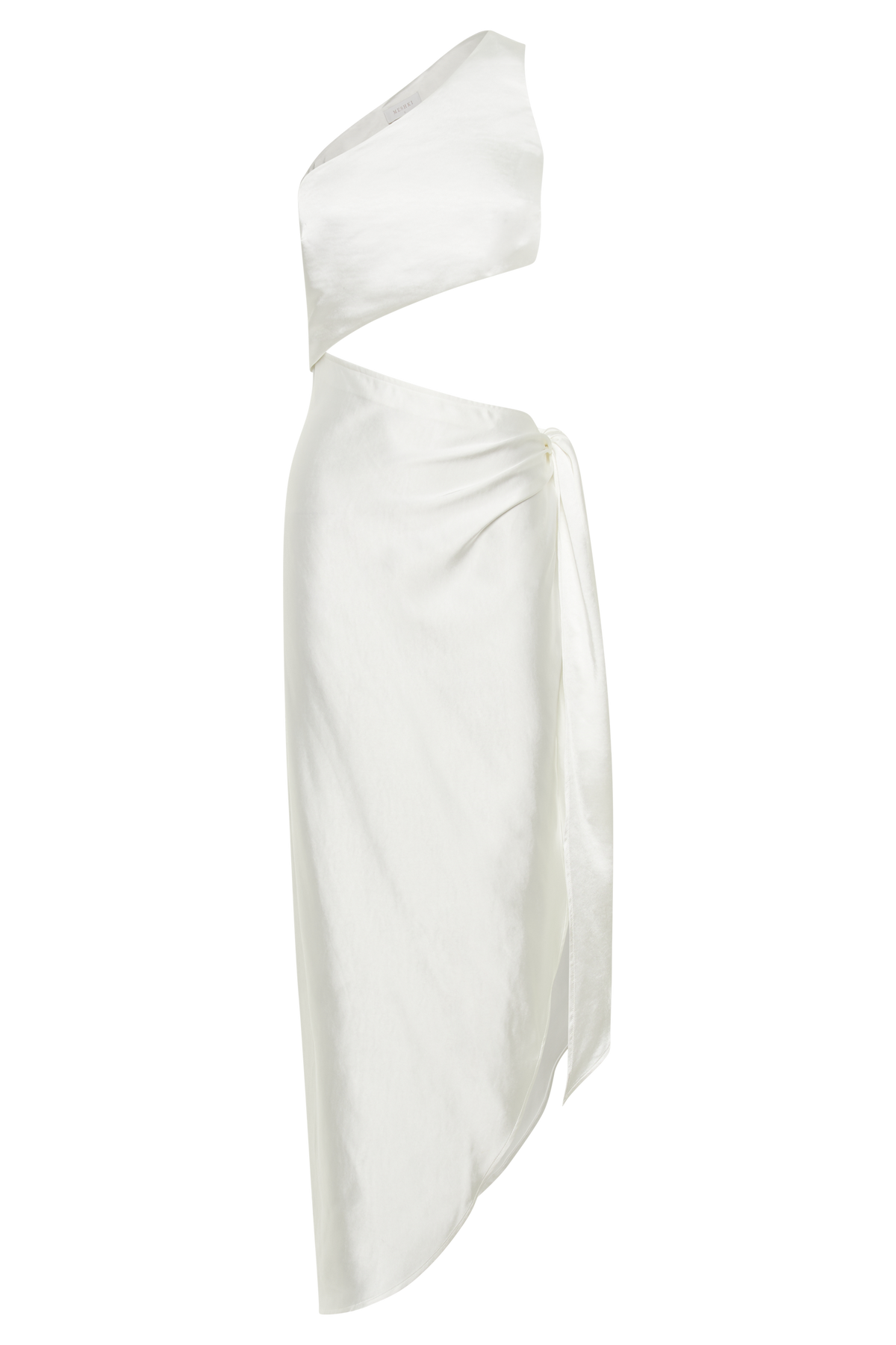 Navarah One Shoulder Midi Dress - White #7