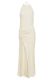 Polly Halter Maxi Dress - Bone