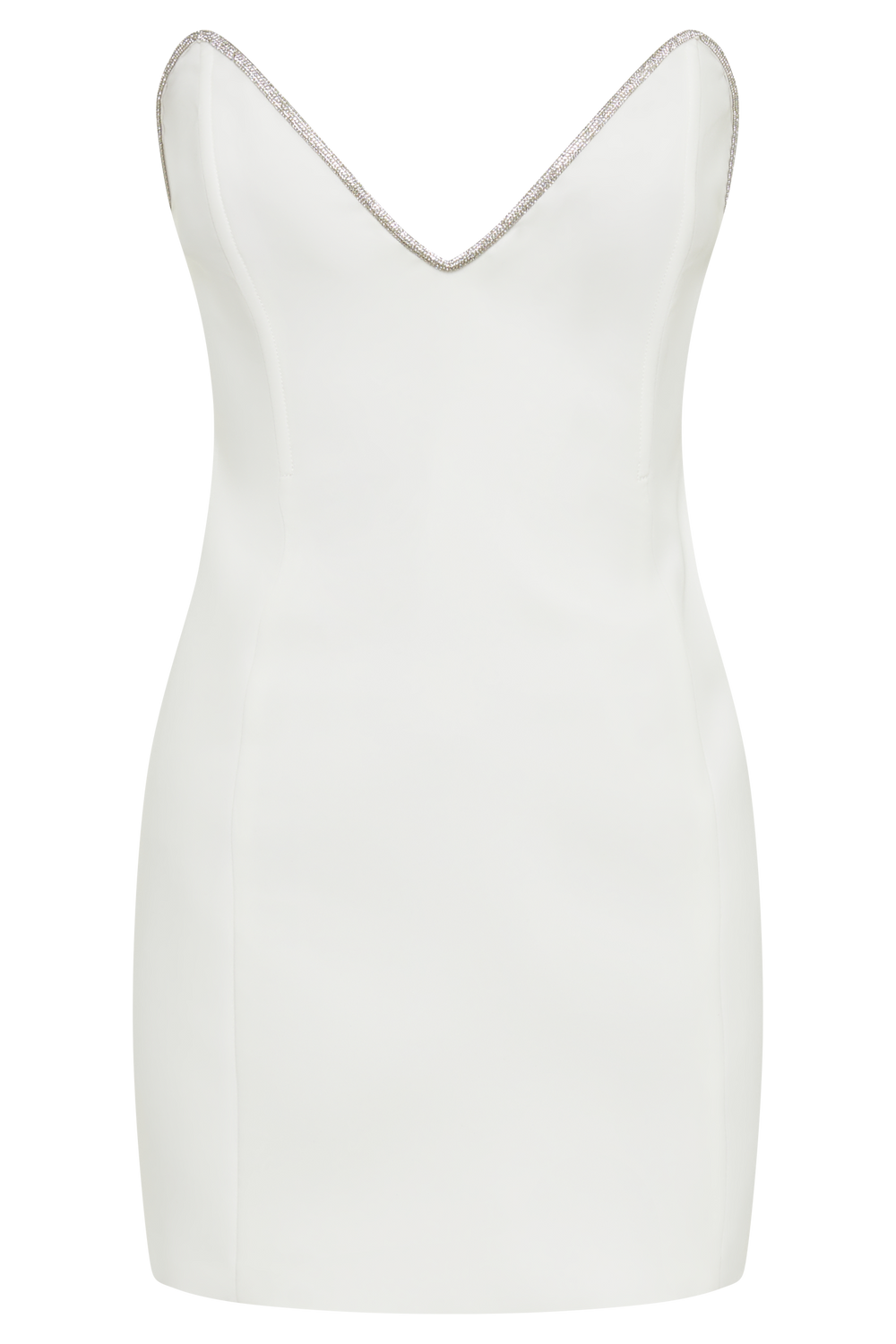 Madi Suiting Mini Dress With Diamante Rope - White