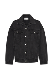 Sion Oversized Denim Jacket - Washed Black