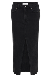 Acacia Denim Midi Skirt - Washed Black