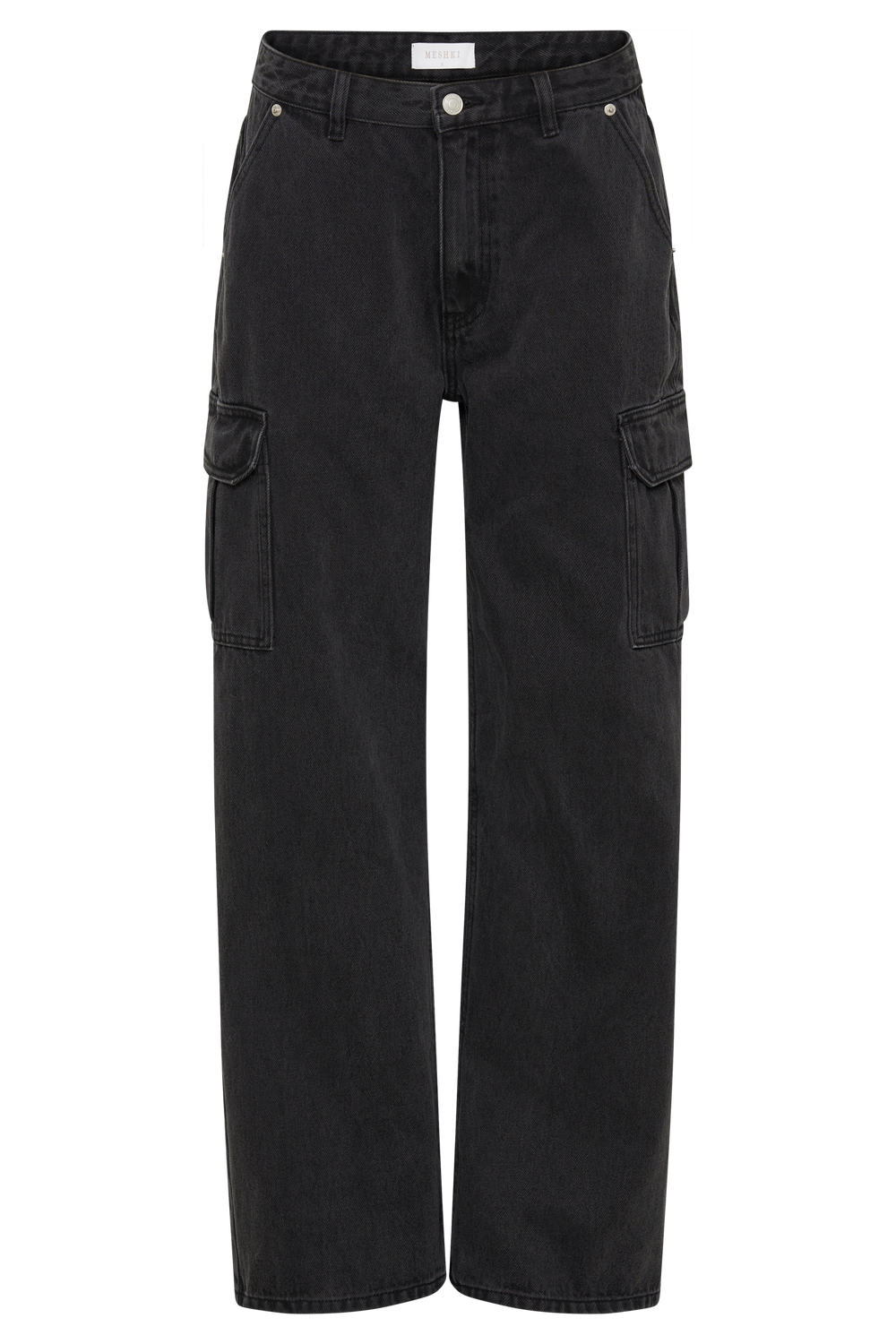 Jagger Mid Rise Oversized Denim Jean - Washed Black