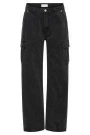 Jagger Mid Rise Oversized Denim Jean - Washed Black