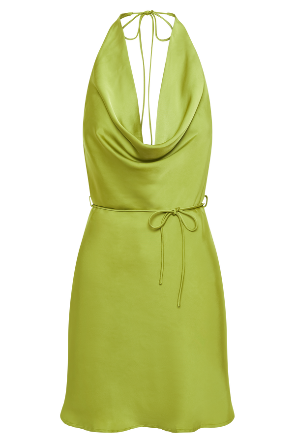 Lorena Halter Mini Dress - Parakeet Green