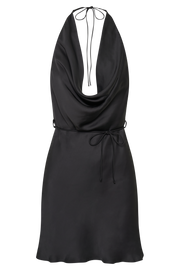 Lorena Halter Mini Dress - Black