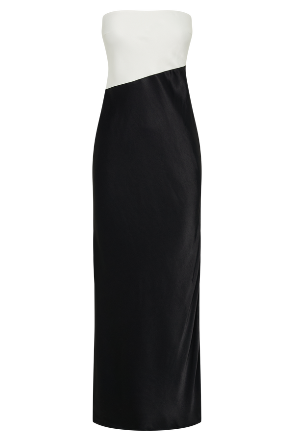 Miranda Contrast Maxi Dress - Black/White