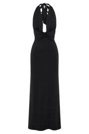 Jovanna Slinky Halter Maxi Dress - Black