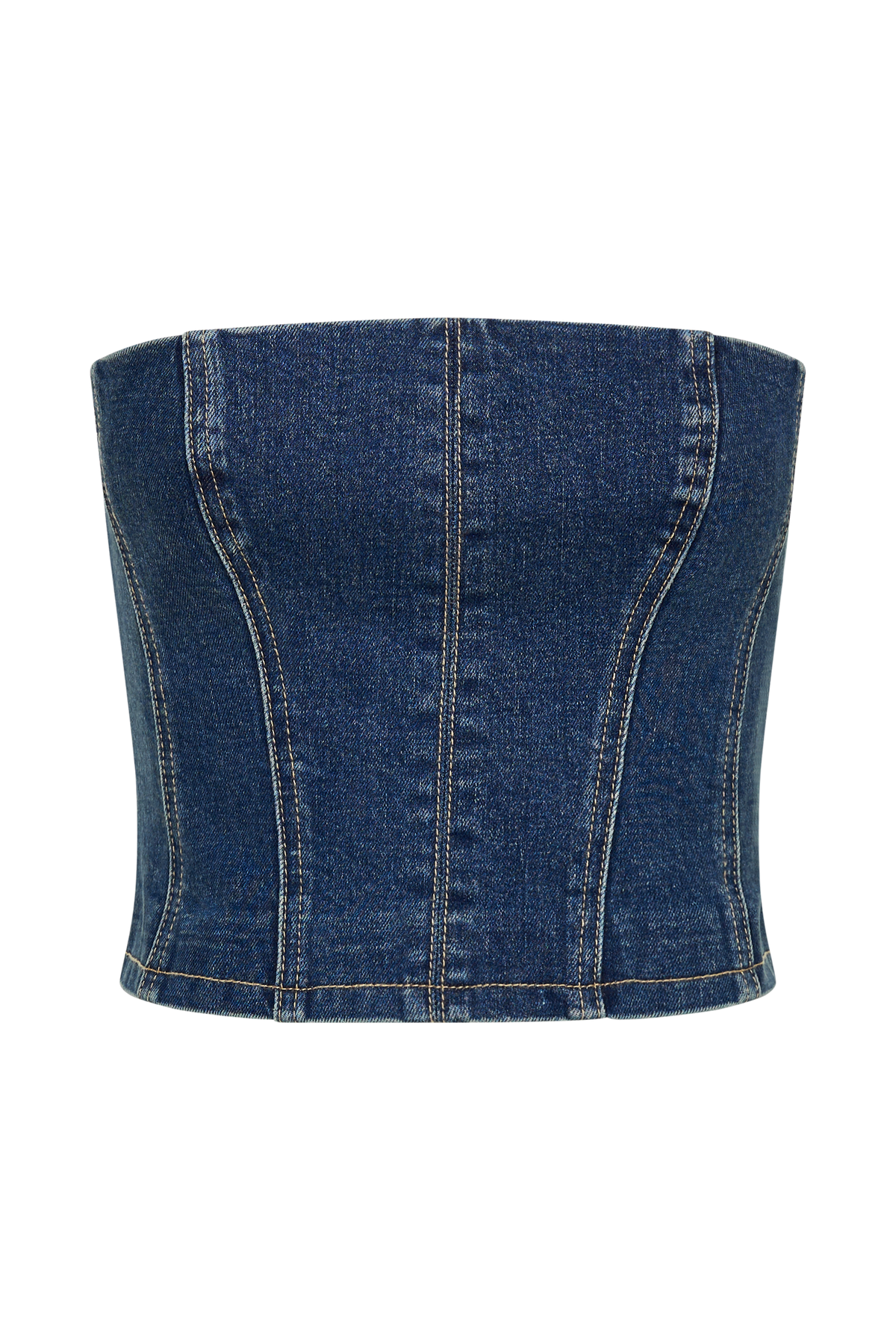 Jordana Denim Tube Top - Dark Blue #7