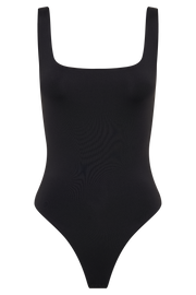 Charlie Recycled Nylon Scoop Neck Bodysuit - Black