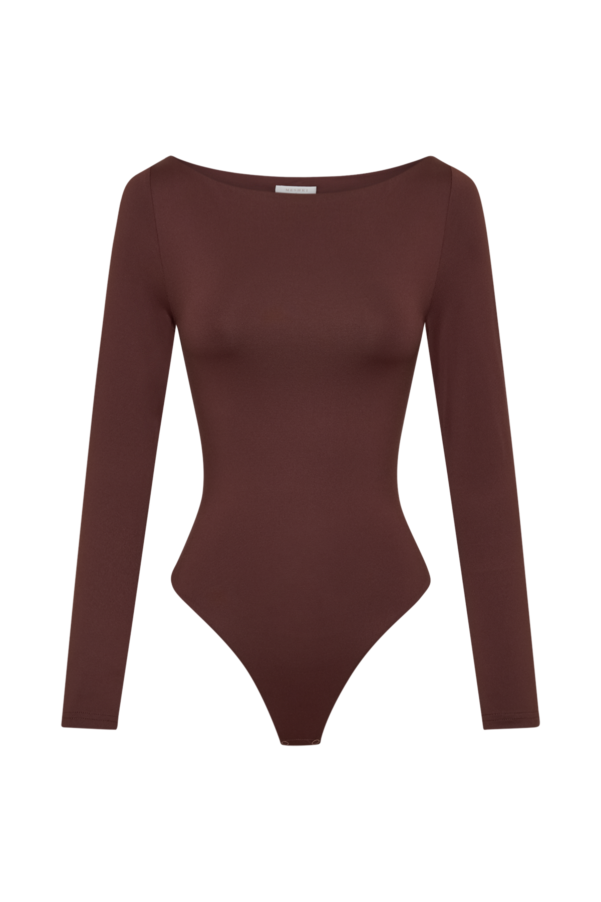 Cate Boatneck Long Sleeve Bodysuit - Chocolate #9