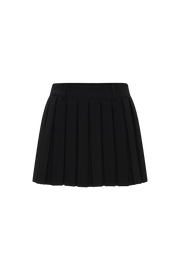 Mura Pleated Mini Skirt - Black