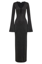 Kamila Long Sleeve Midi Dress - Black