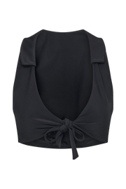 Clarita Recycled Tie Up Bikini Top - Black