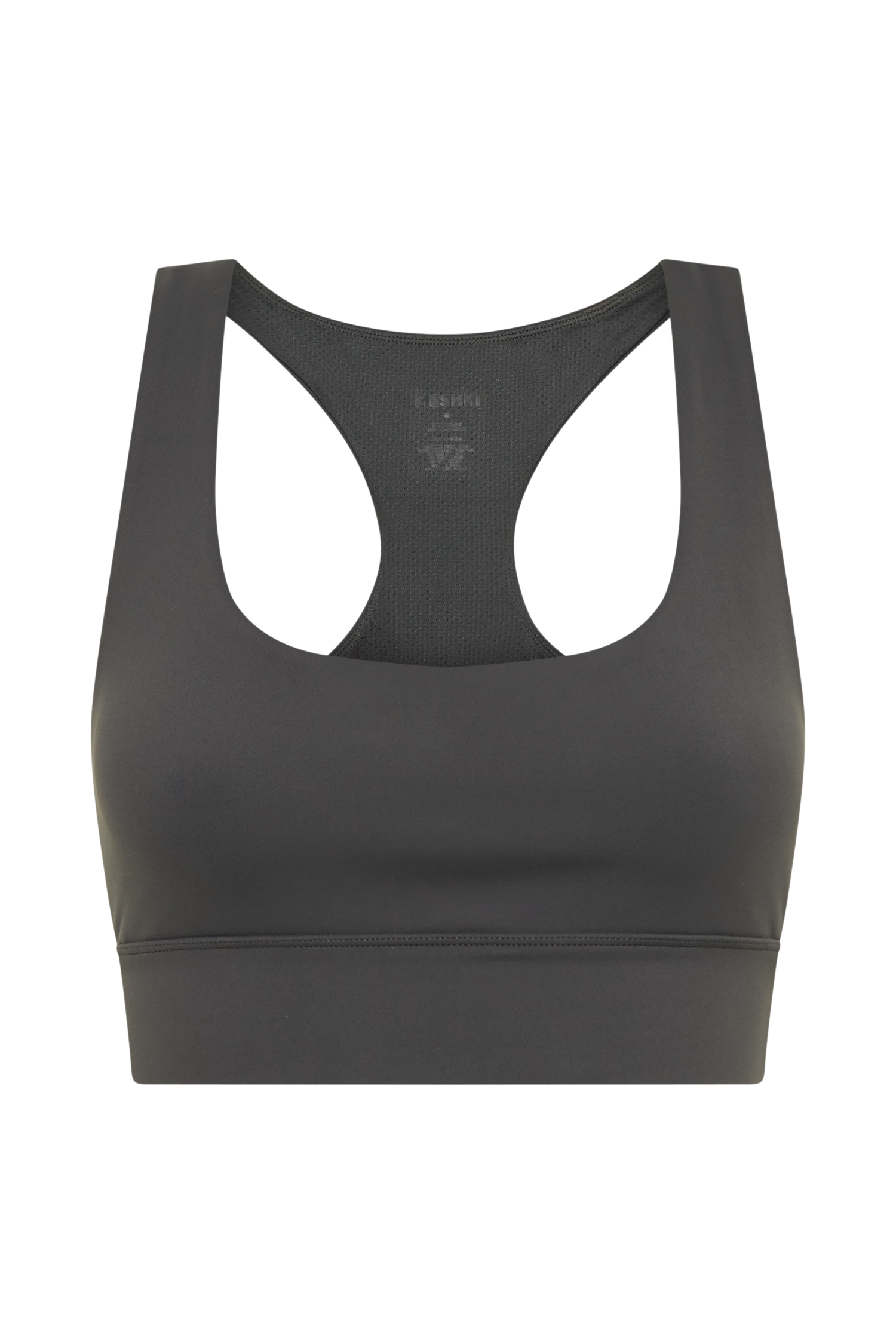 Thea Racerback Crop Top - Charcoal #10
