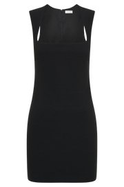 Frida Crepe Mini Dress - Black