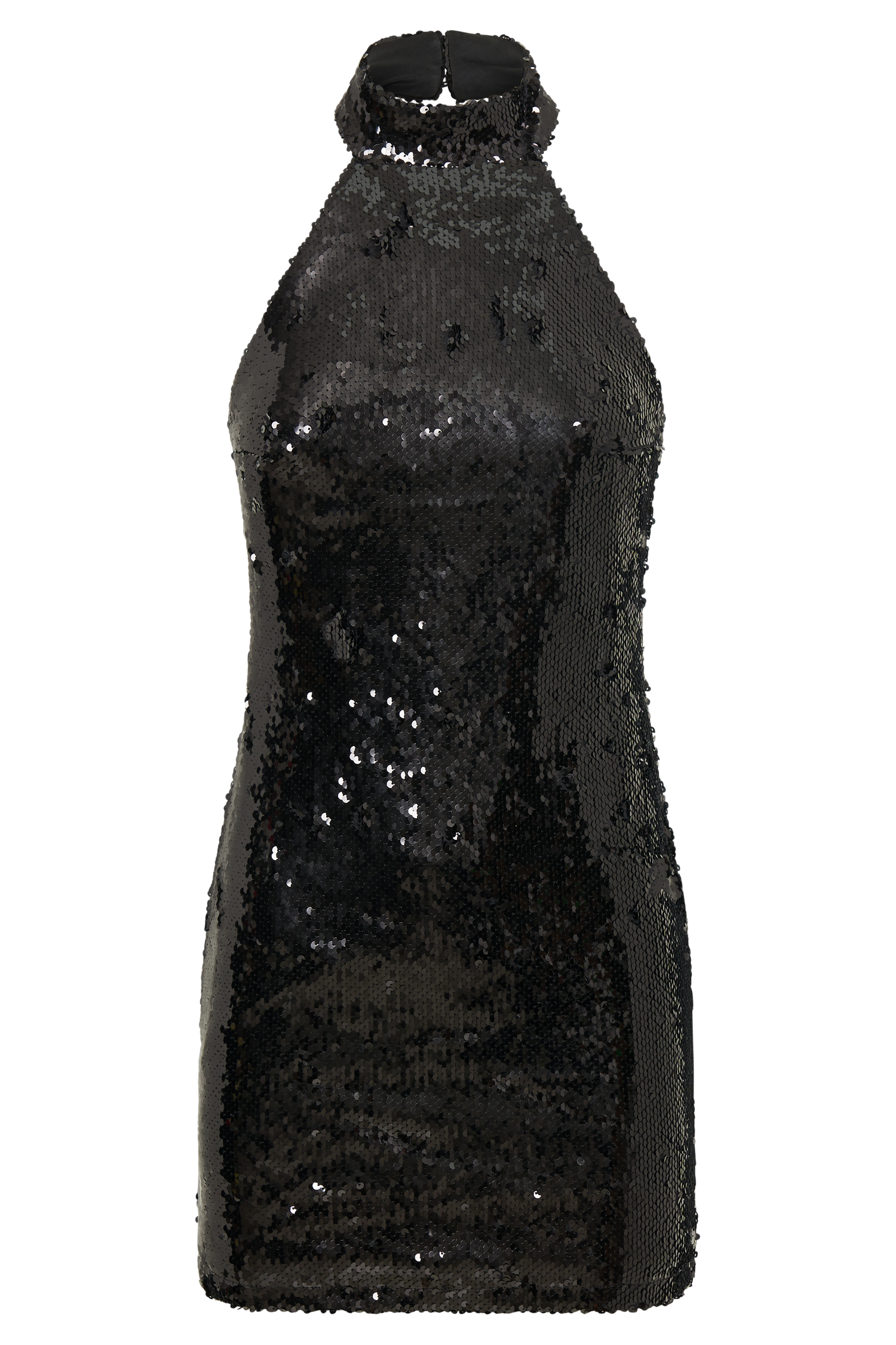 Jayne Sequin Halter Mini Dress - Black #12