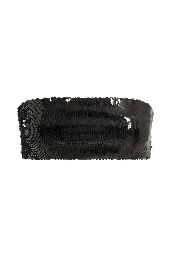 Emerie Strapless Sequin Bandeau - Black