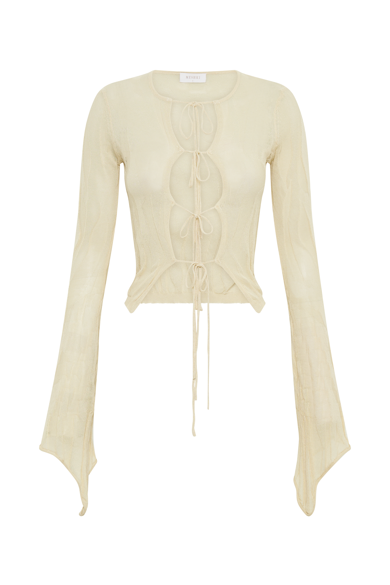 Akari Flare Sleeve Knit Top - Ivory #8