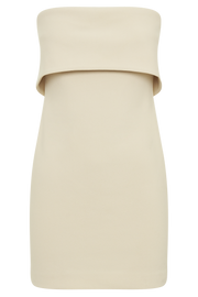 Mariska Strapless Crepe Mini Dress - Cream