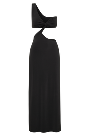 Solana One Shoulder Maxi Dress - Black