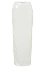 Cosette Sequin Maxi Skirt - White