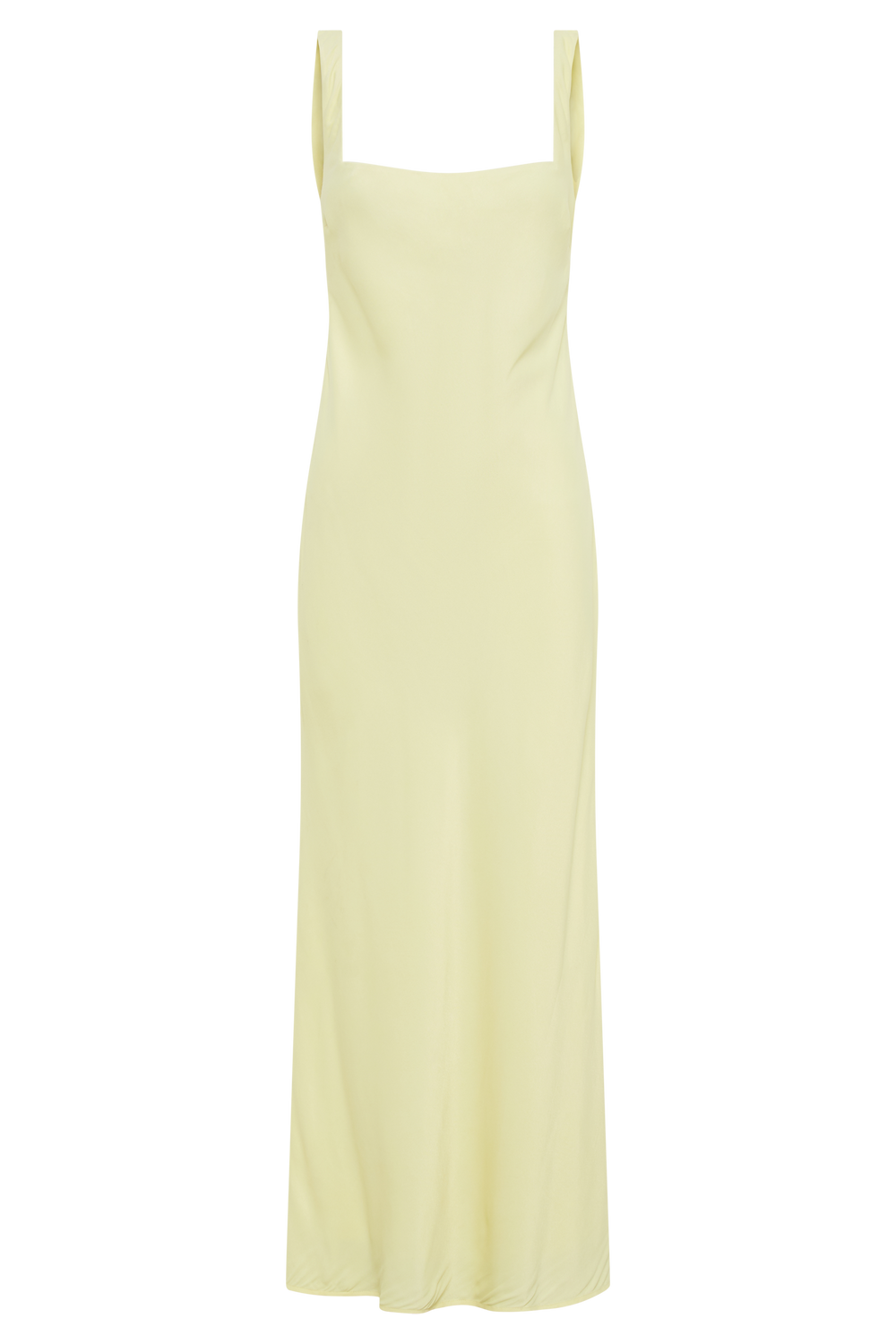 Ensley Satin Maxi Dress - Light Yellow