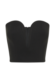 Dahlia Strapless V Corset - Black