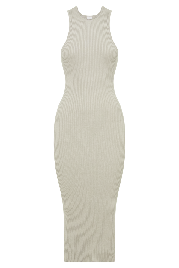 Sienna Knit Midi Dress - Grey