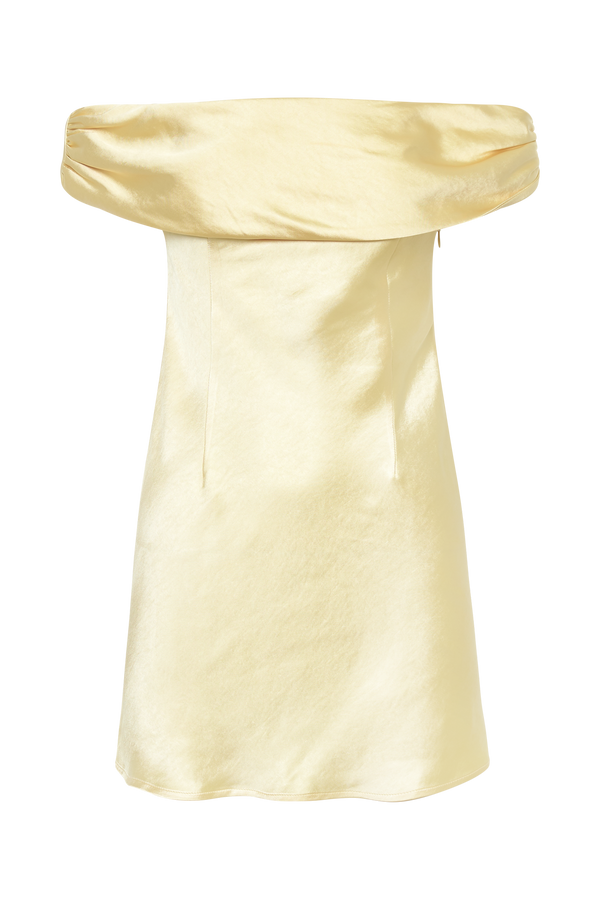 Cher Satin Strapless Mini Dress - Butter