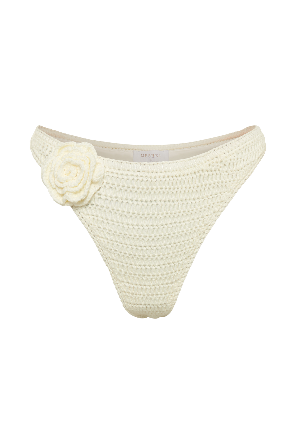 Valencia Rose Crochet Bikini Bottom - Ivory
