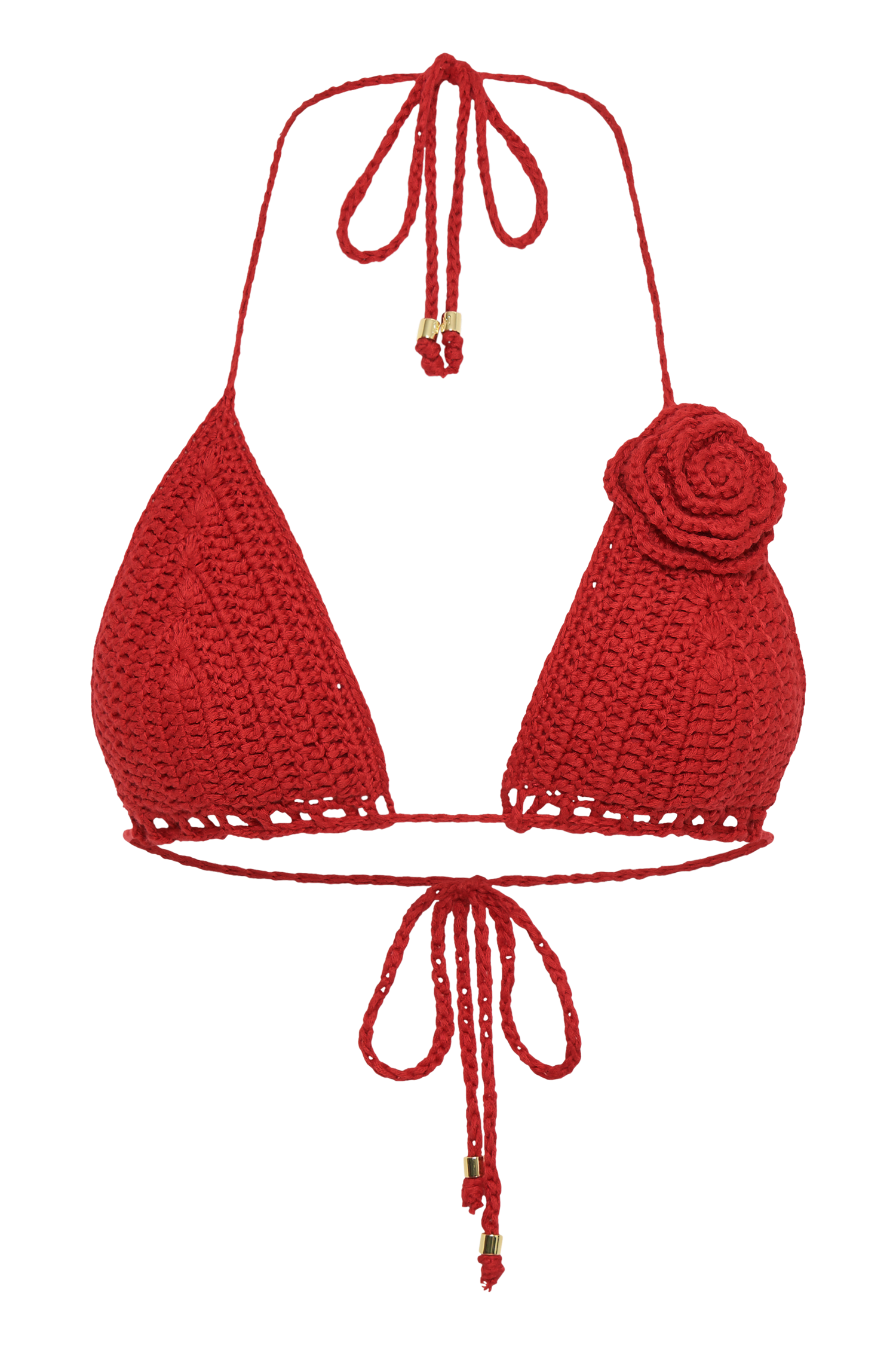 Verali Rose Crochet Bikini Top Red MESHKI
