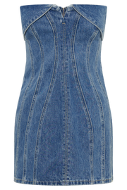 Aryana Denim Mini Dress - 70'S Blue