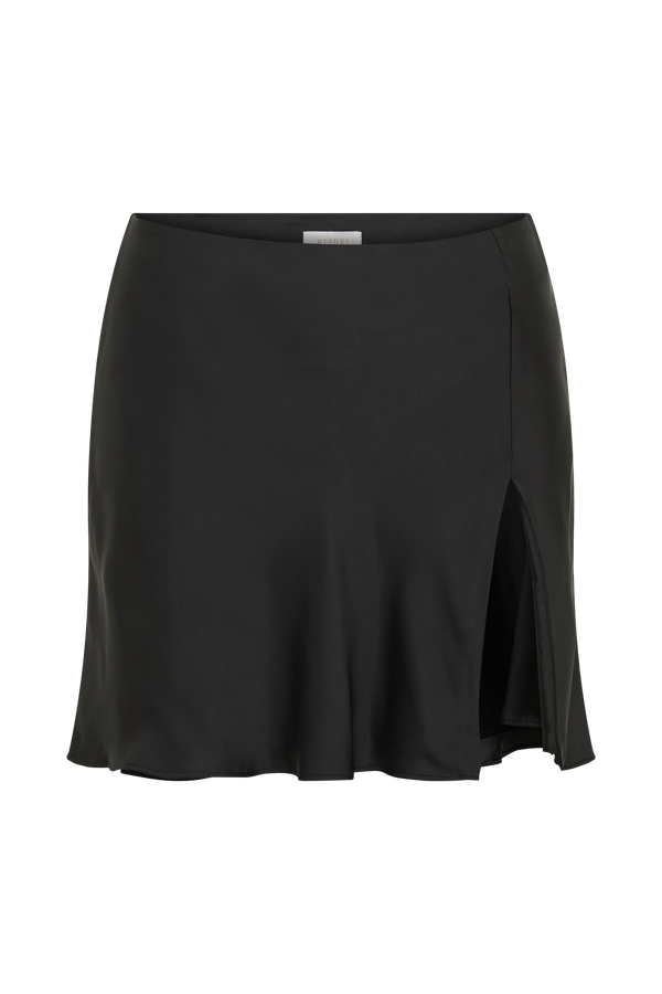 Hartley Satin Mini Skirt - Black