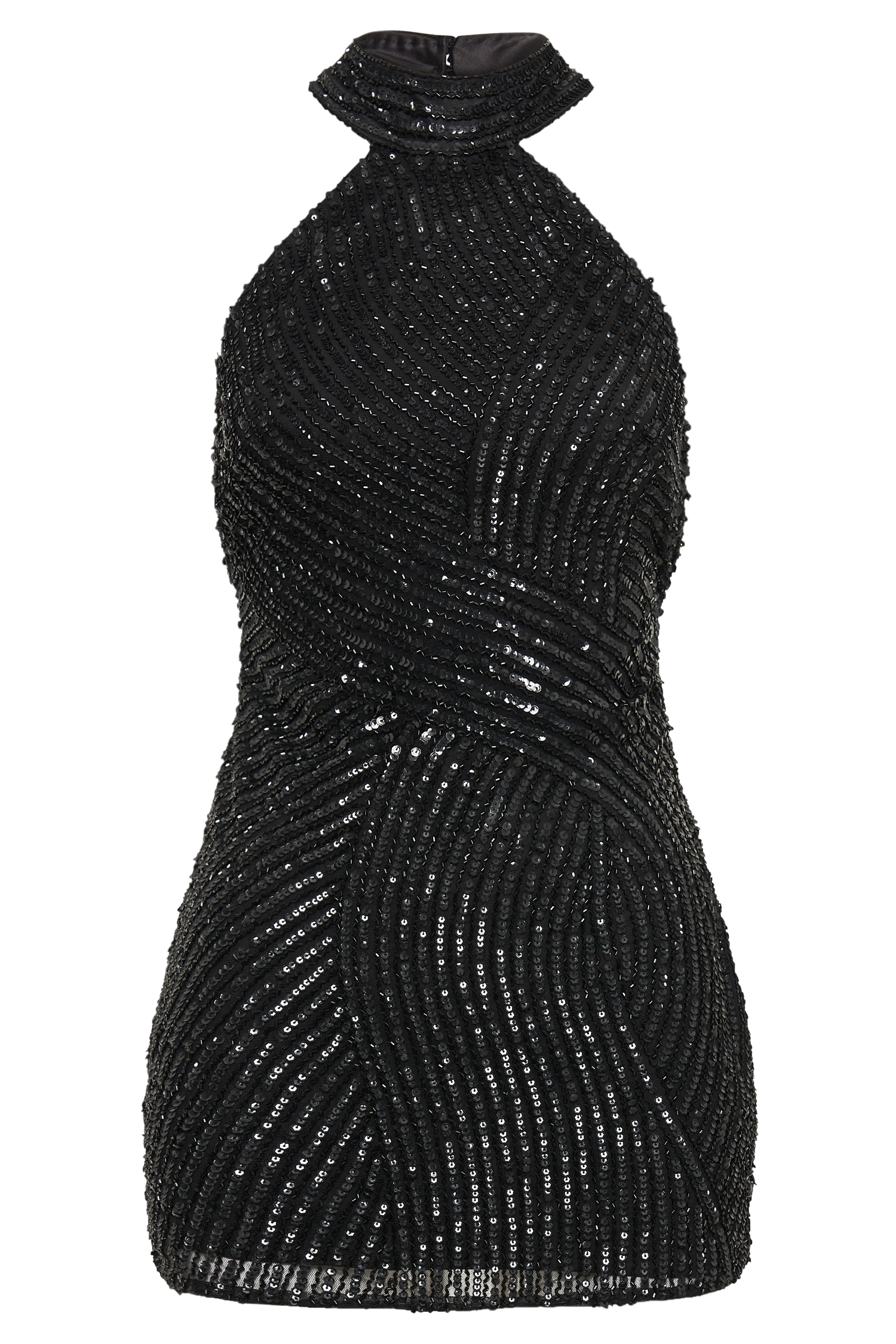 Hattie Halter Sequin Mini Dress - Black #13