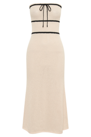 Dawn Strapless Knit Midi Dress - Cream