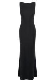 Tarna Sleeveless Slinky Maxi Dress - Black