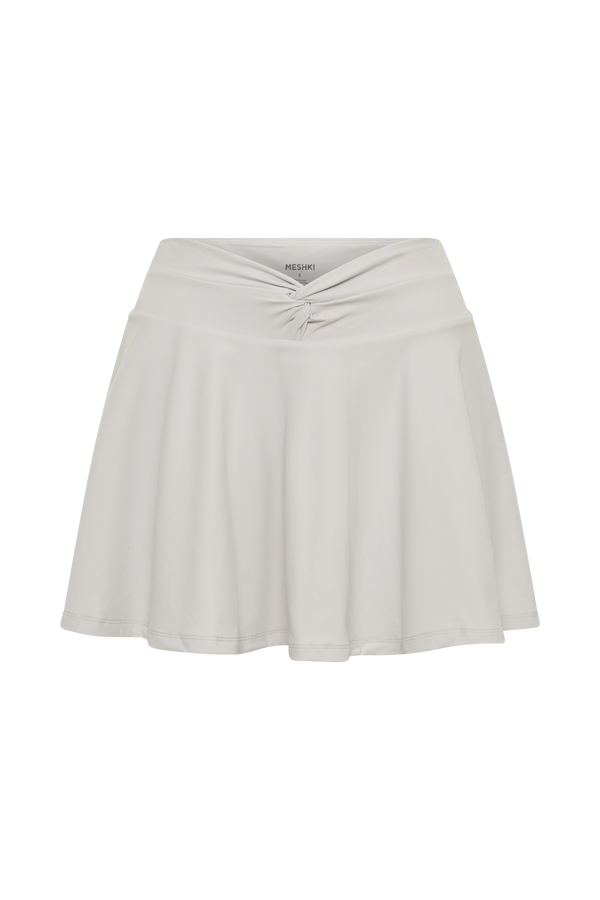 Lilah Twist Mini Skirt - Ice Grey