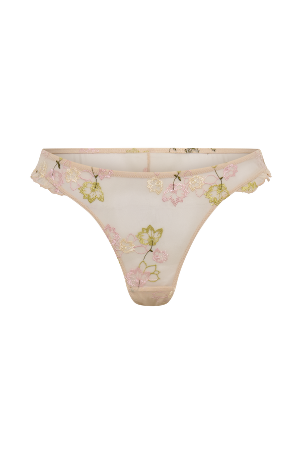 Nora Lace Briefs - Nude Floral