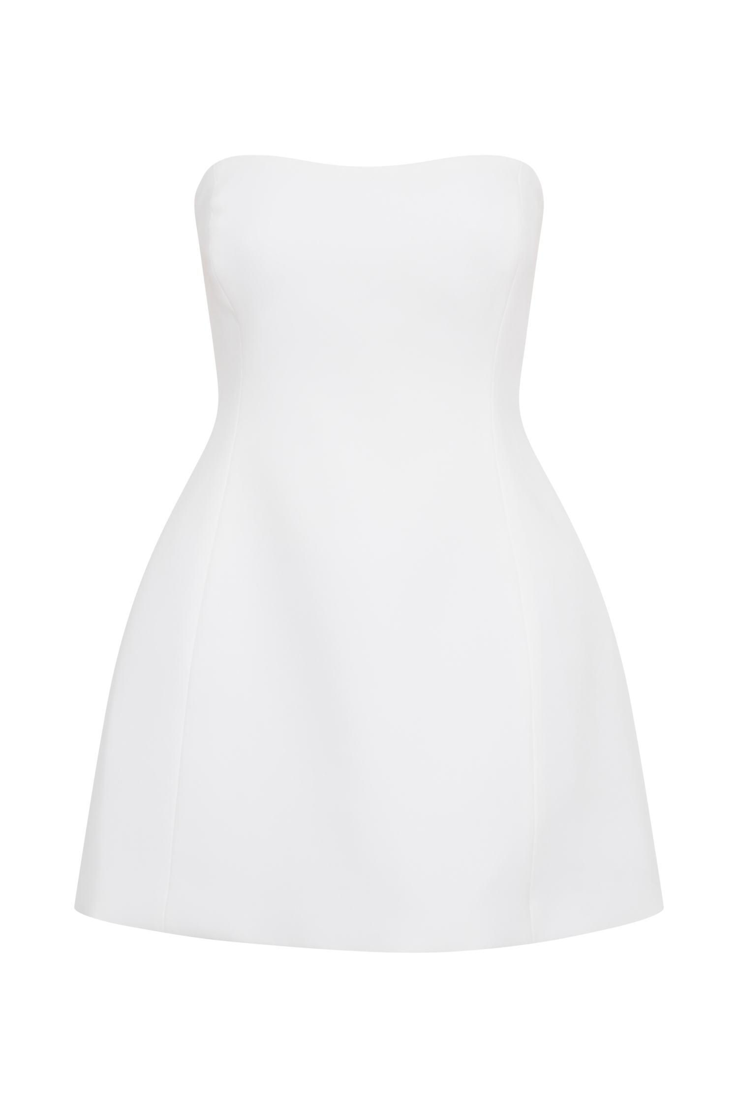 mini dress png Neeka Strapless Bow Back Mini Dress - White