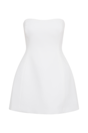 Neeka Strapless Bow Back Mini Dress - White
