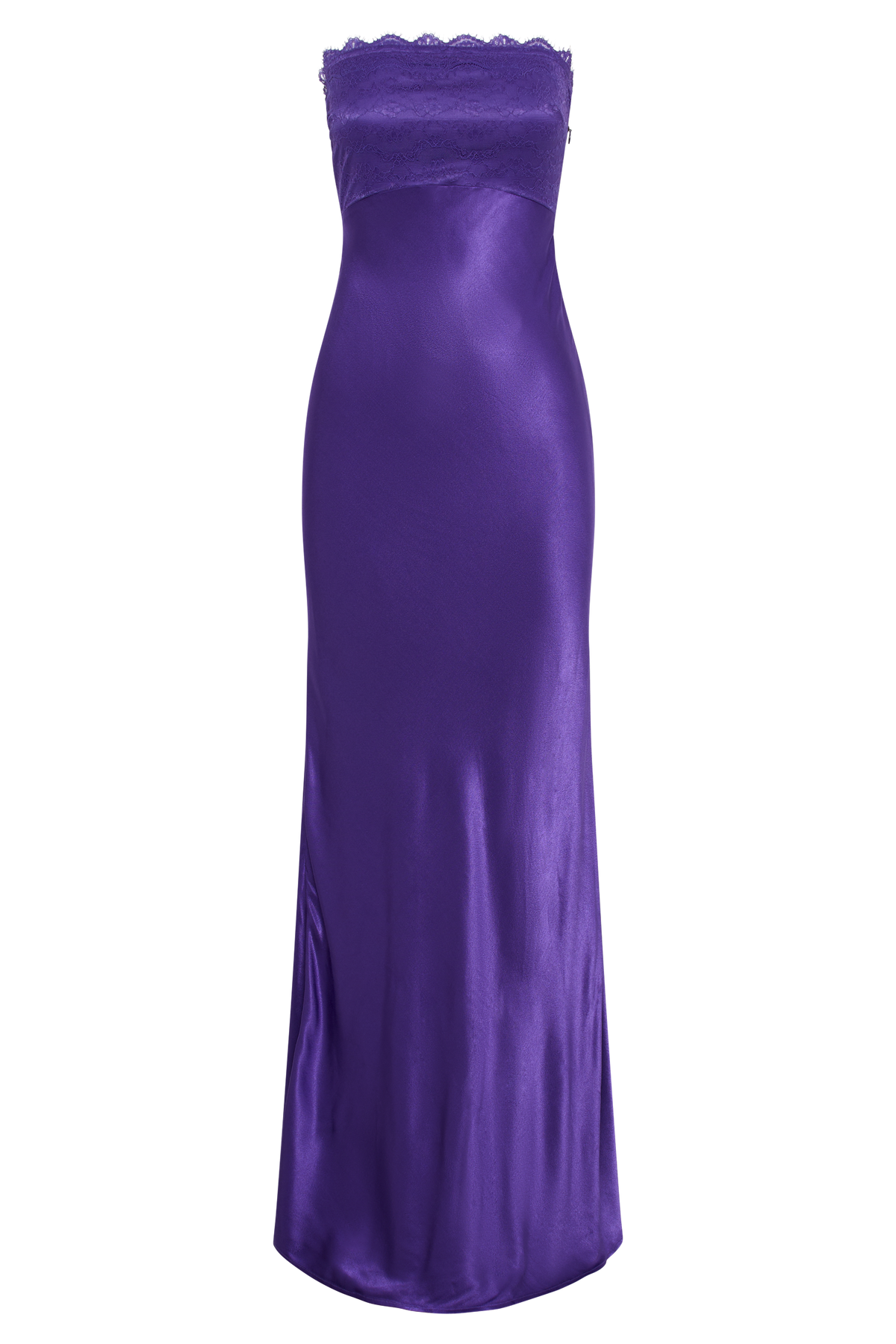 Darcie Strapless Satin Maxi Dress - Deep Purple #6
