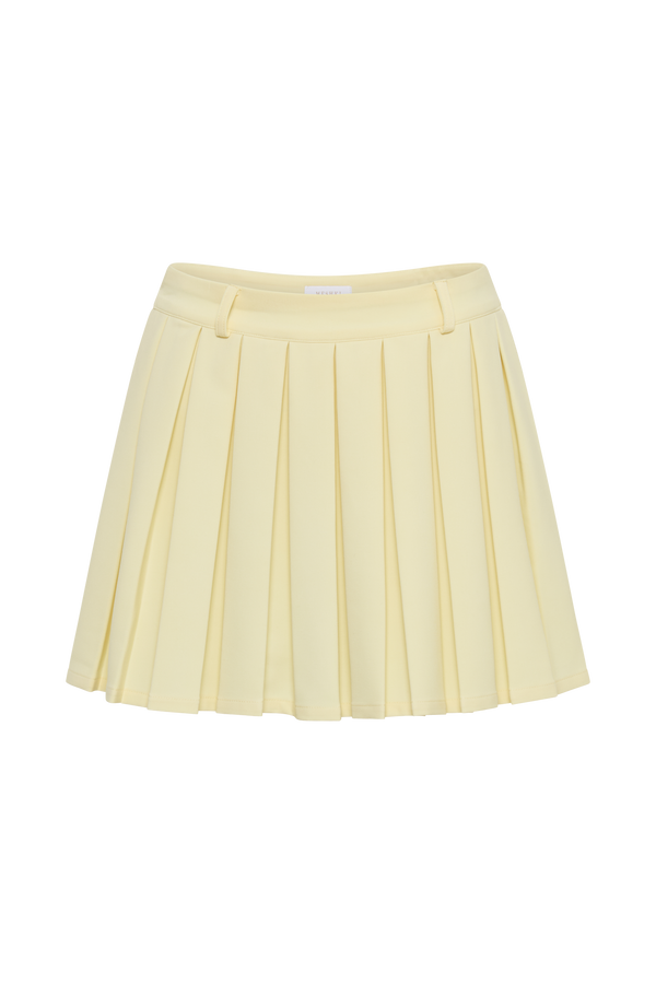 Mura Pleated Mini Skirt - Lemon