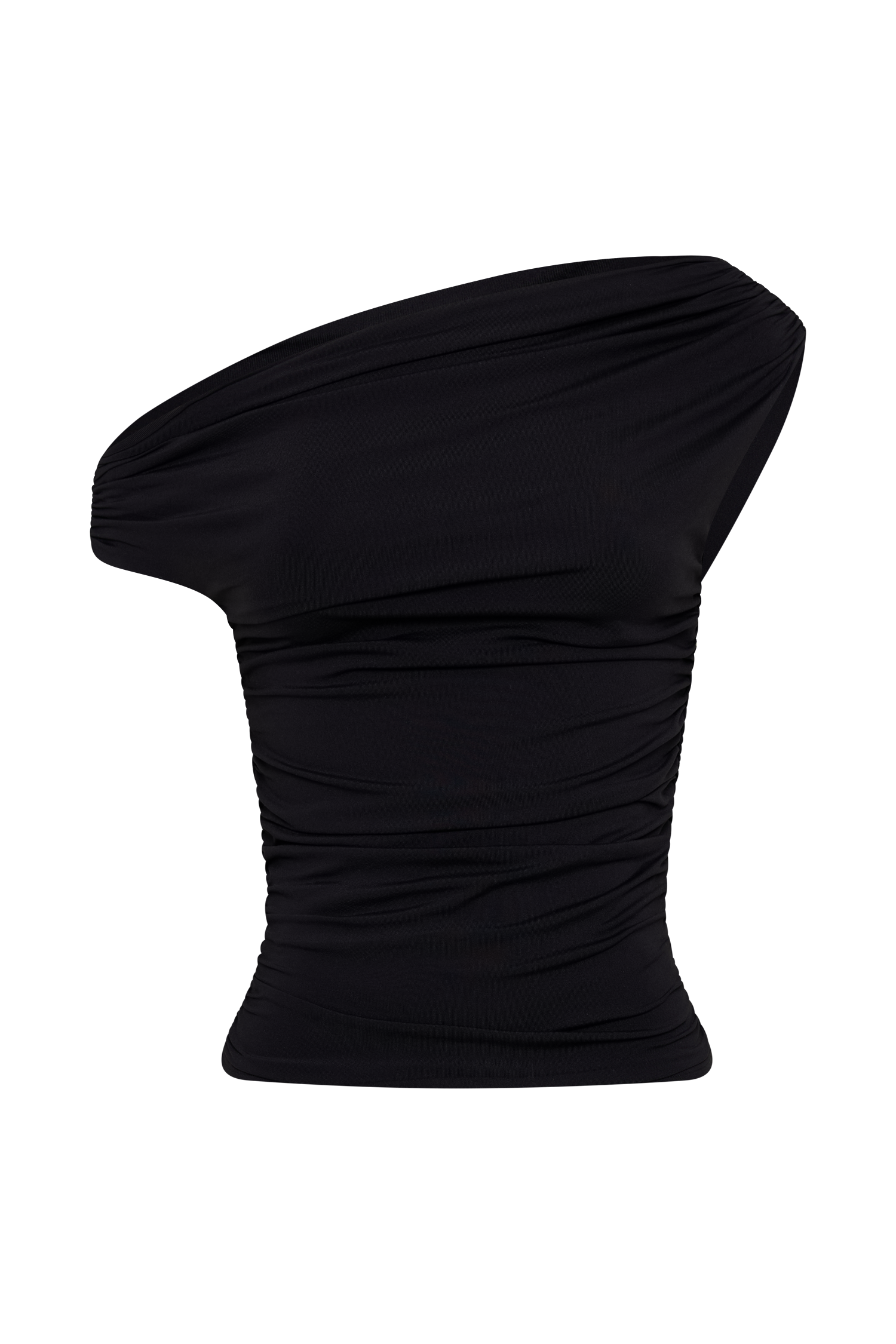 Alayna Recycled Nylon Ruched Top - Black #9