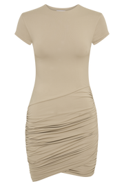 Baylee Recycled Nylon Mini Dress - Taupe