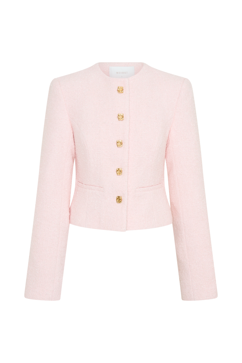 Pink Boucle Crystal Belt Mini Skirt main image 0