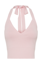 Wendy Halter Knit Top - Fairy Floss Pink
